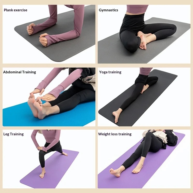 Pilates Yoga Mat - Extra Dicke Rutschfeste Yogamatte Stoßdämpfende Extra