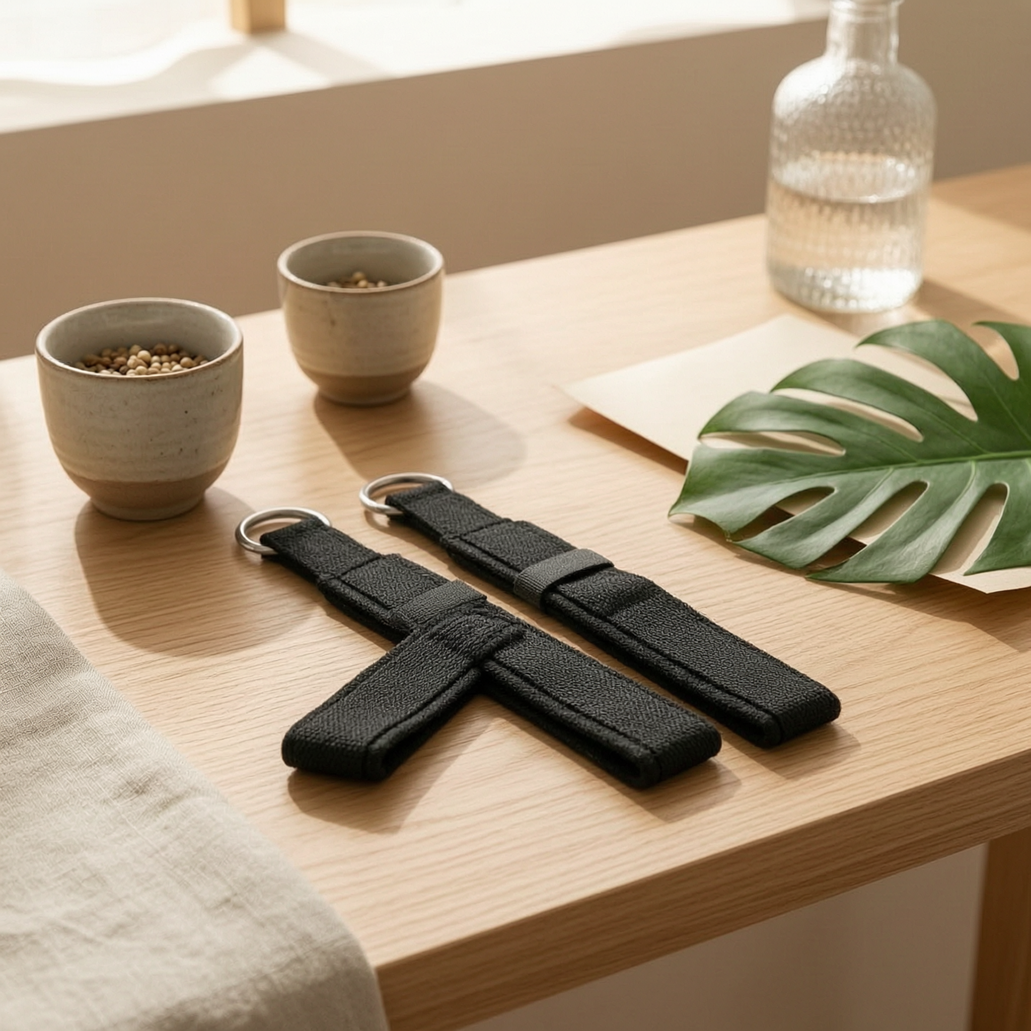 Pilates & Yoga Training Center - Y-förmiger Pilates-Stretchgurt mit Boucle-Fußschlaufe, Fitness-Doppelschlaufenband für