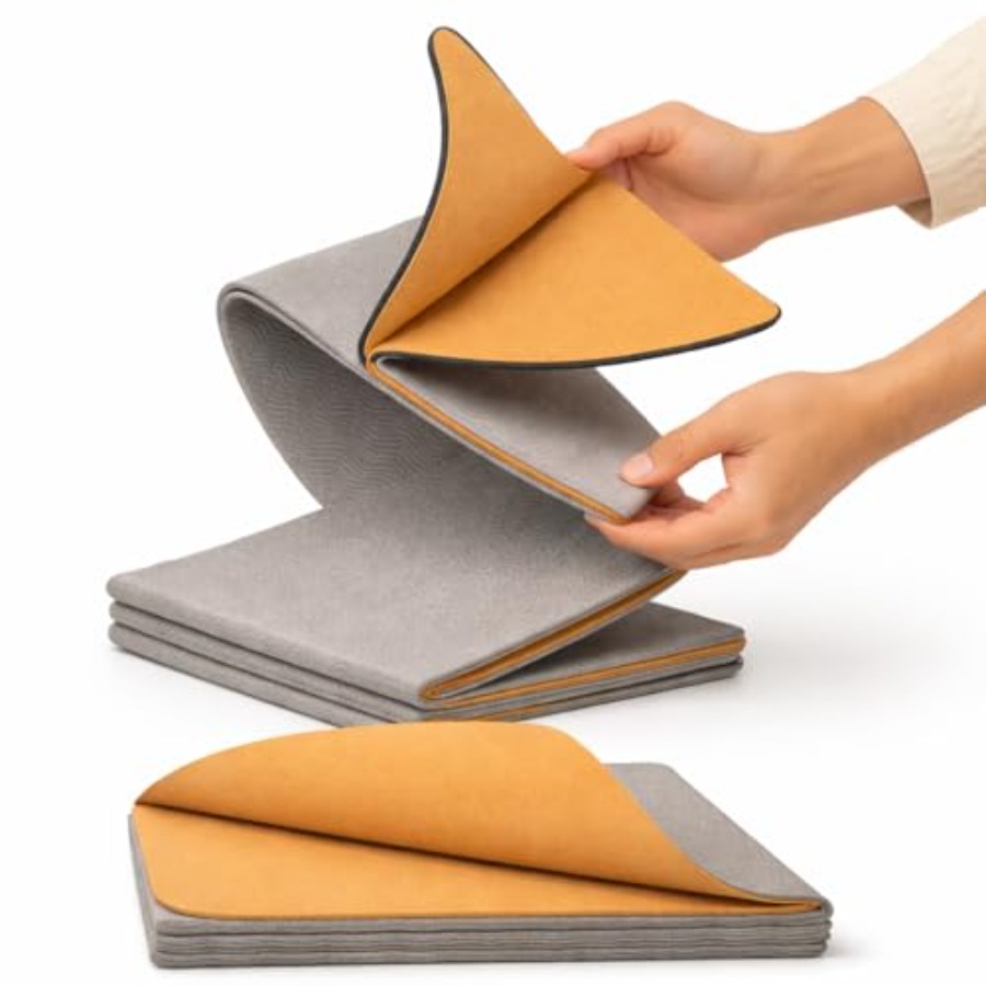 Pilates Yoga Go - Reise-Yogamatte: Kork, naturbraun, ultra-tragbar, 5 mm