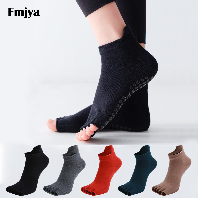 Pilates Yoga Grip Socks - Yoga-Socken, halbe Zehen, rutschfest, Silikongriff, atmungsaktive