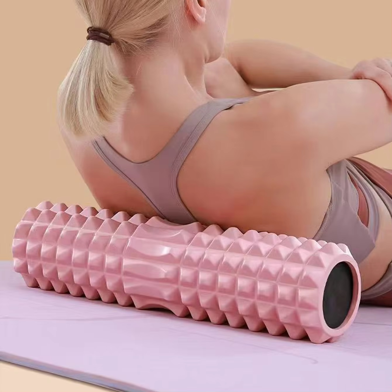 Pilates Yoga Kit - 45cm Yoga-Schaumstoffrolle Muskelmassageblock Pilates-Zubehör Yoga-Säule Fitness-Schaumstoffrolle
