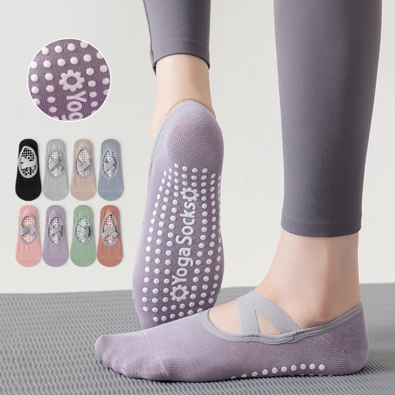Pilates Yoga Grip Socks - Atmungsaktive Handtuch Unten Yoga Socken Frauen