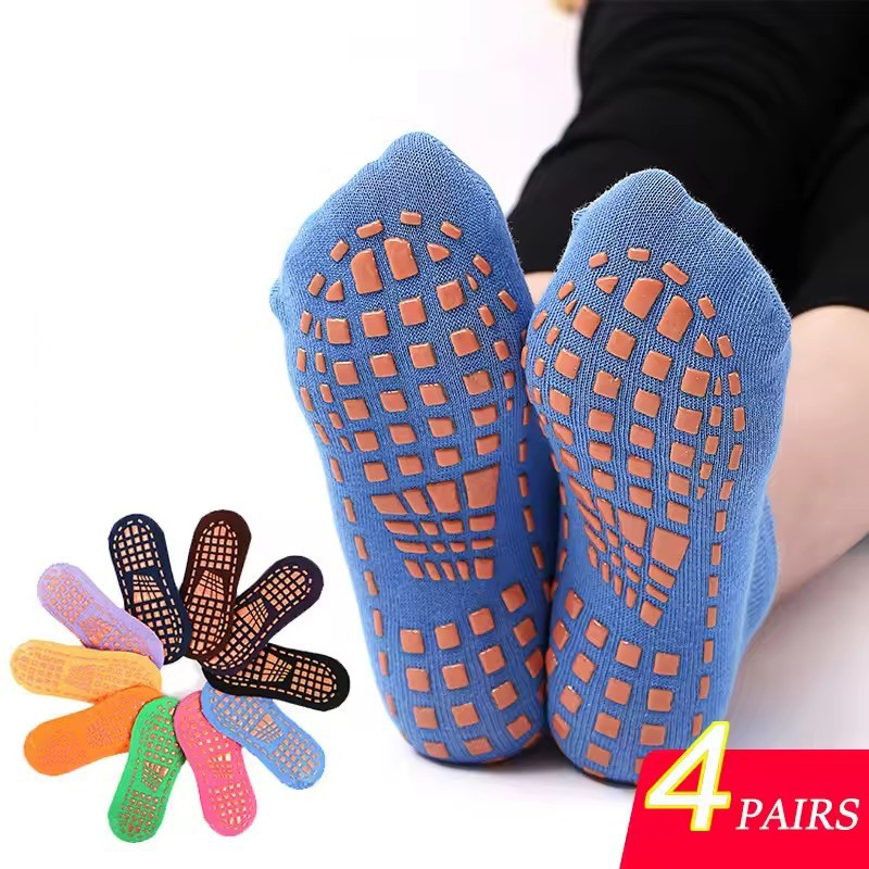 Pilates Yoga Footwear - 4 Paar Yoga-Socken aus reiner Baumwolle,