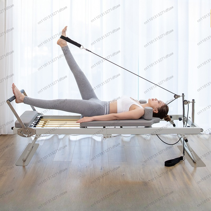 Pilates Yoga Weight Loss - Großes klappbares Pilates-Reformer-Gerät: Core-Yoga-Bett für Zuhause,