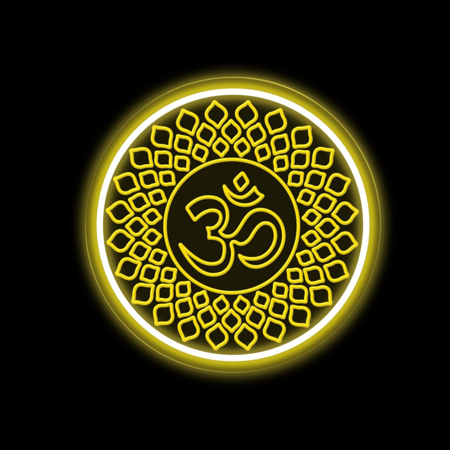 Pilates Yoga Gifts - Om Buddha Neonschild USB-Betrieben Meditations-LED-Licht für