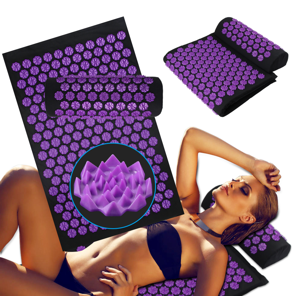 Pilates Yoga Mat - Akupressur-Yogamatte, Kuznetsovs Applikatorkissen, Sensi-Massage, Körpernadeln mit