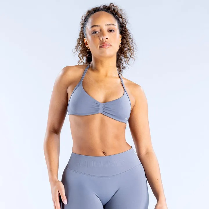 Pilates Yoga Sport - Damen Dynfe 2-teiliger nahtloser Yoga-Sportanzug, Neckholder-BH