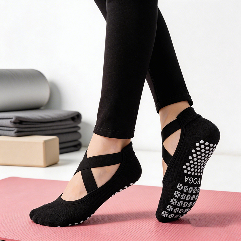 Pilates & Yoga Training Center - Damen Rutschfeste Yoga-Socken Silikon Indoor Baumwolle