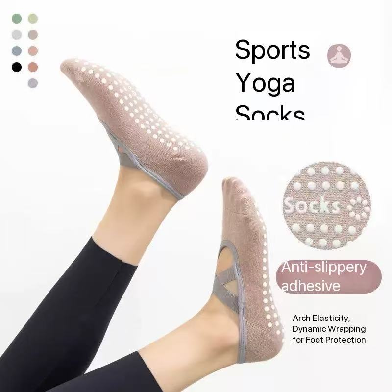 Pilates Yoga Sport - 1/3 Paar Professionelle Damen-Yoga-Socken mit Silikon-Antirutsch-Beschichtung,