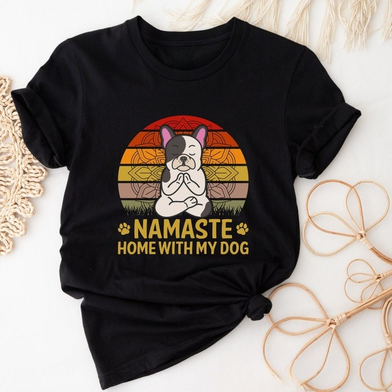 Pilates Yoga Gifts - Niedliches Cartoons-Hunde-Namaste-Shirt, lustiges Yoga-Geschenk, Meditations-T-Shirt, Pilates-T-Shirt,