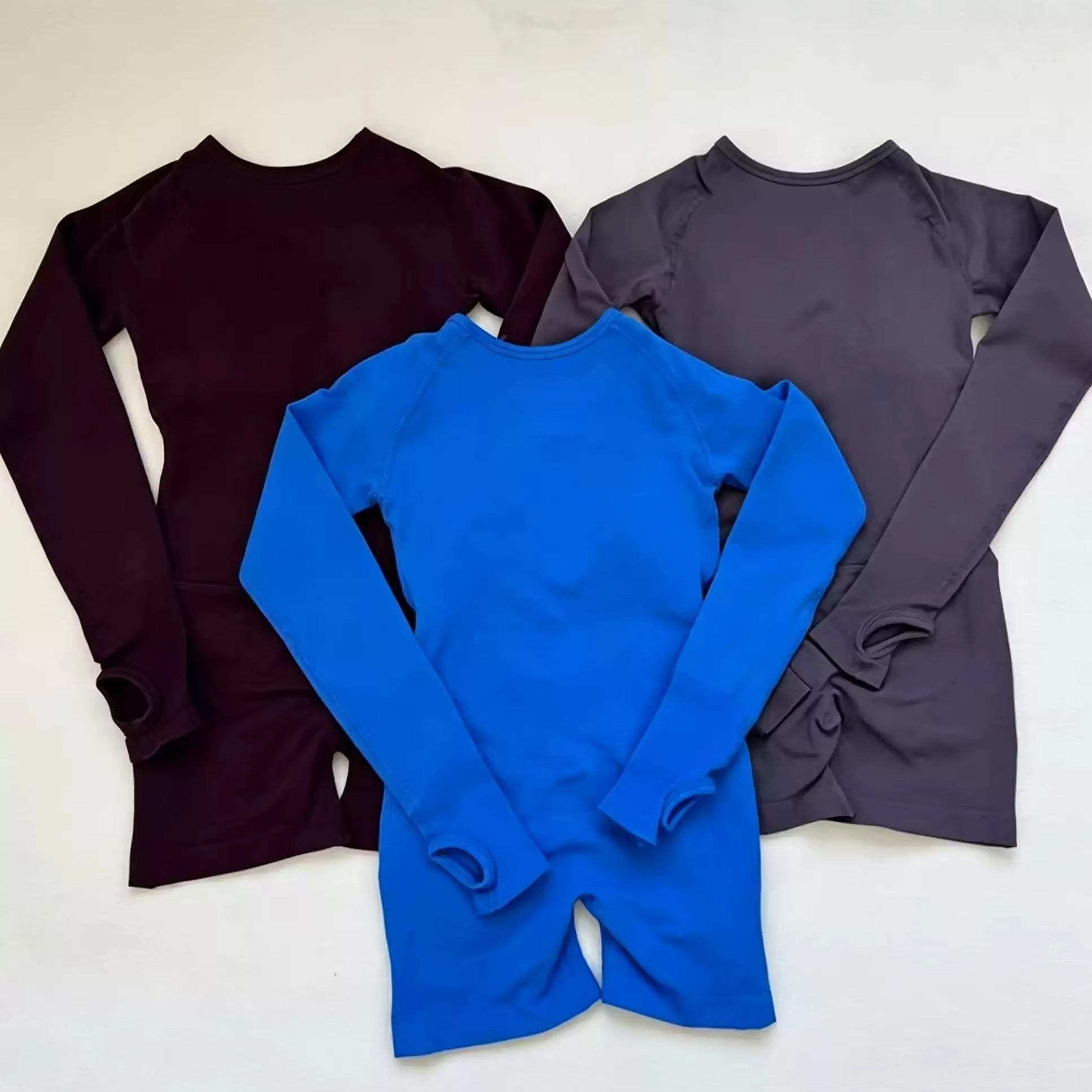 Pilates Yoga Leggings - 1-teiliger Damen-Bodysuit, Sportbekleidung, rückenfrei, langärmlig, kurze