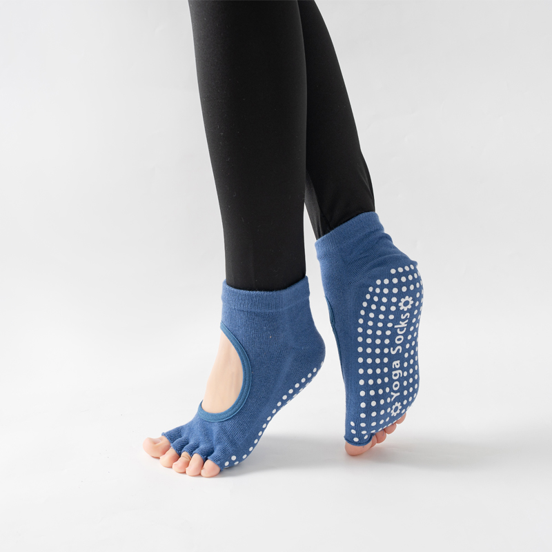 Pilates Yoga Sport - Frauen rücken freie Fünf-Zehen-Yoga-Socken rutsch feste