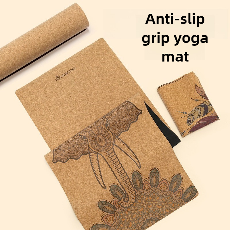Pilates Yoga Mat - Pilates-Ausrüstung, Yoga-Matte, rutschfeste Korkabdeckung, extra dicker