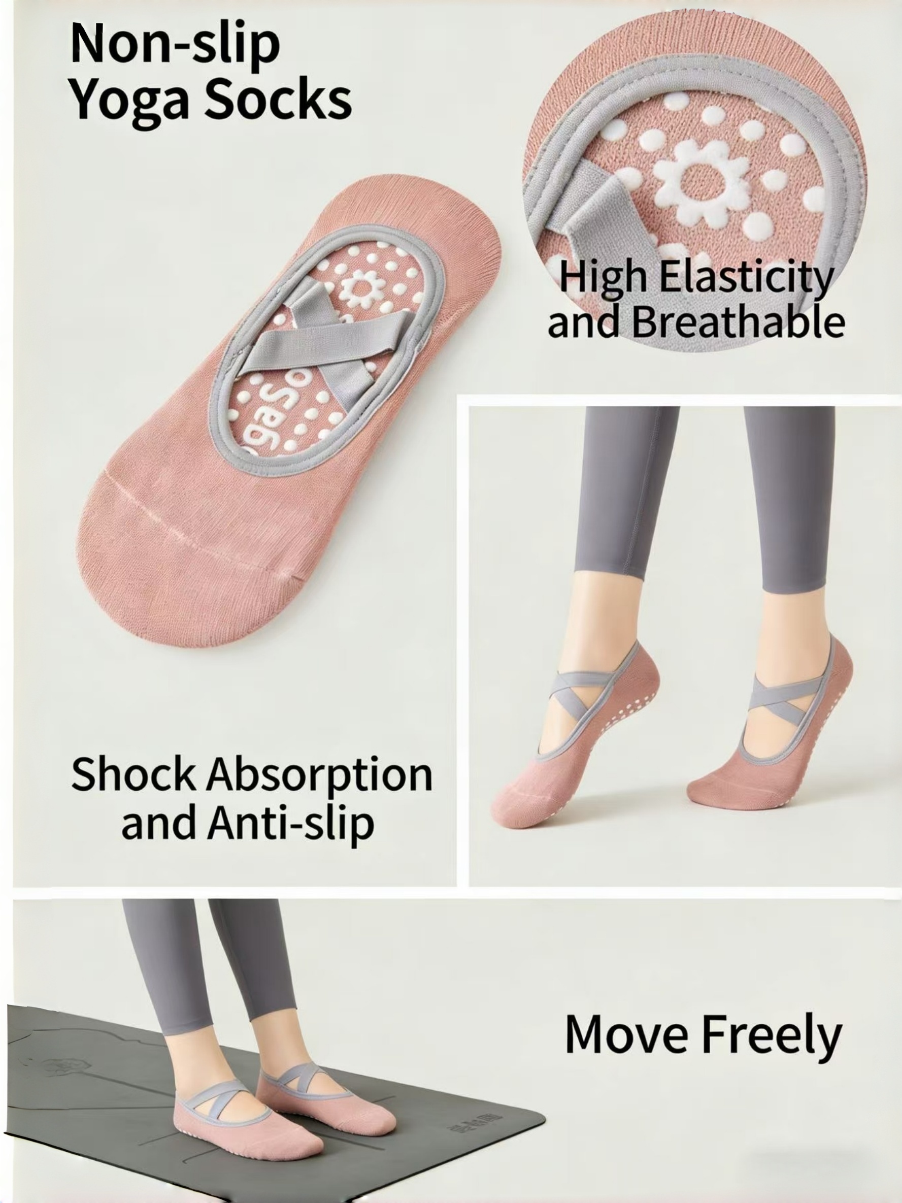 Damen Yoga-Socken mit Silikon- – Pilates Yoga Sport Bewertung und Preis