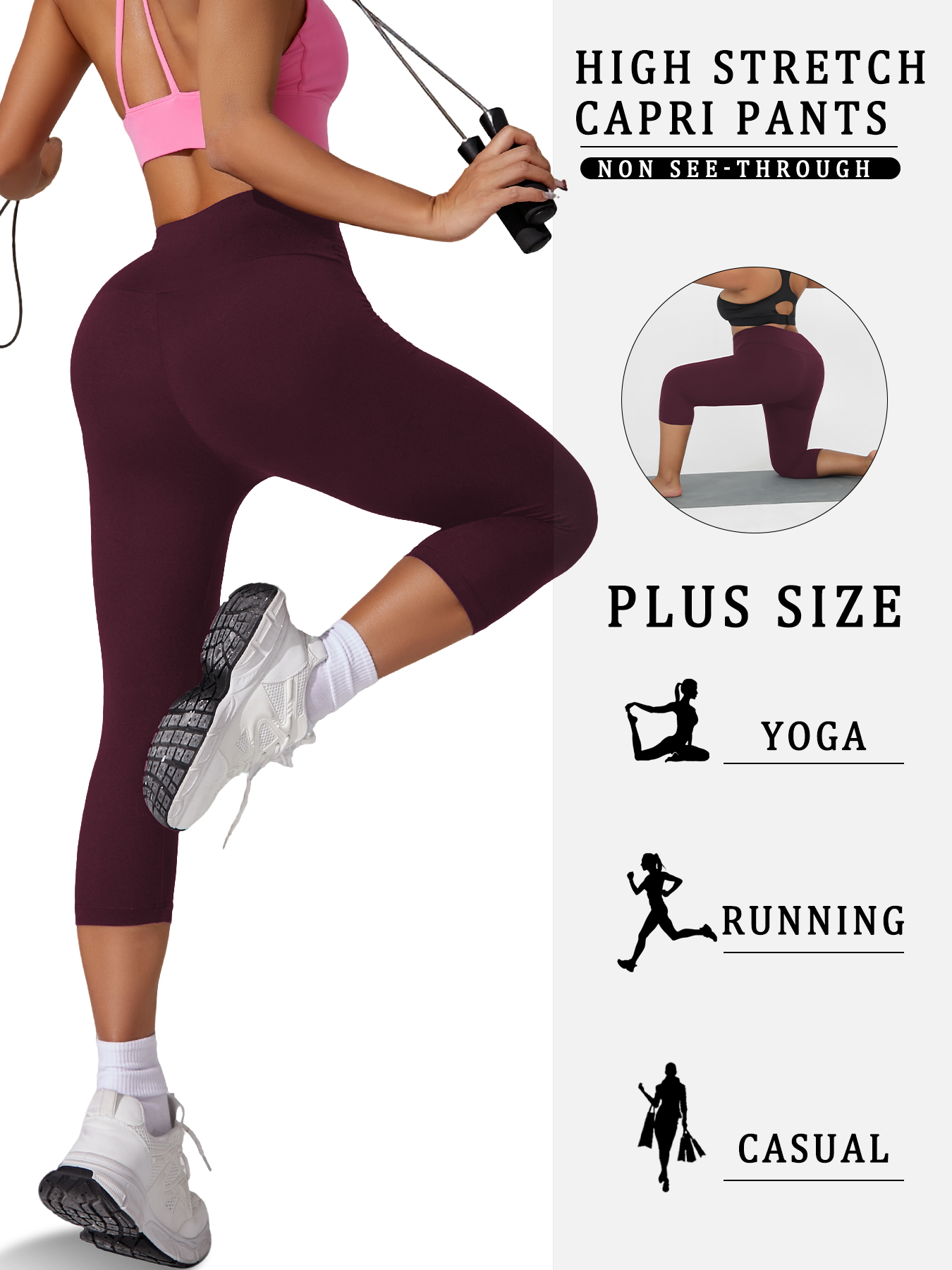 Übergröße Damen High-Waist Cap – Pilates Yoga Leggings Bewertung und Preis