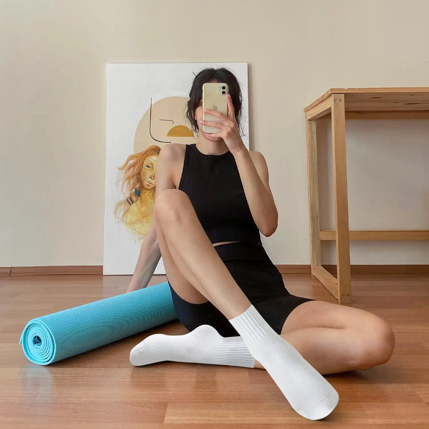 4 Paar Damen-Yoga-Socken, einf – Pilates Yoga Grip Socks Bewertung und Preis