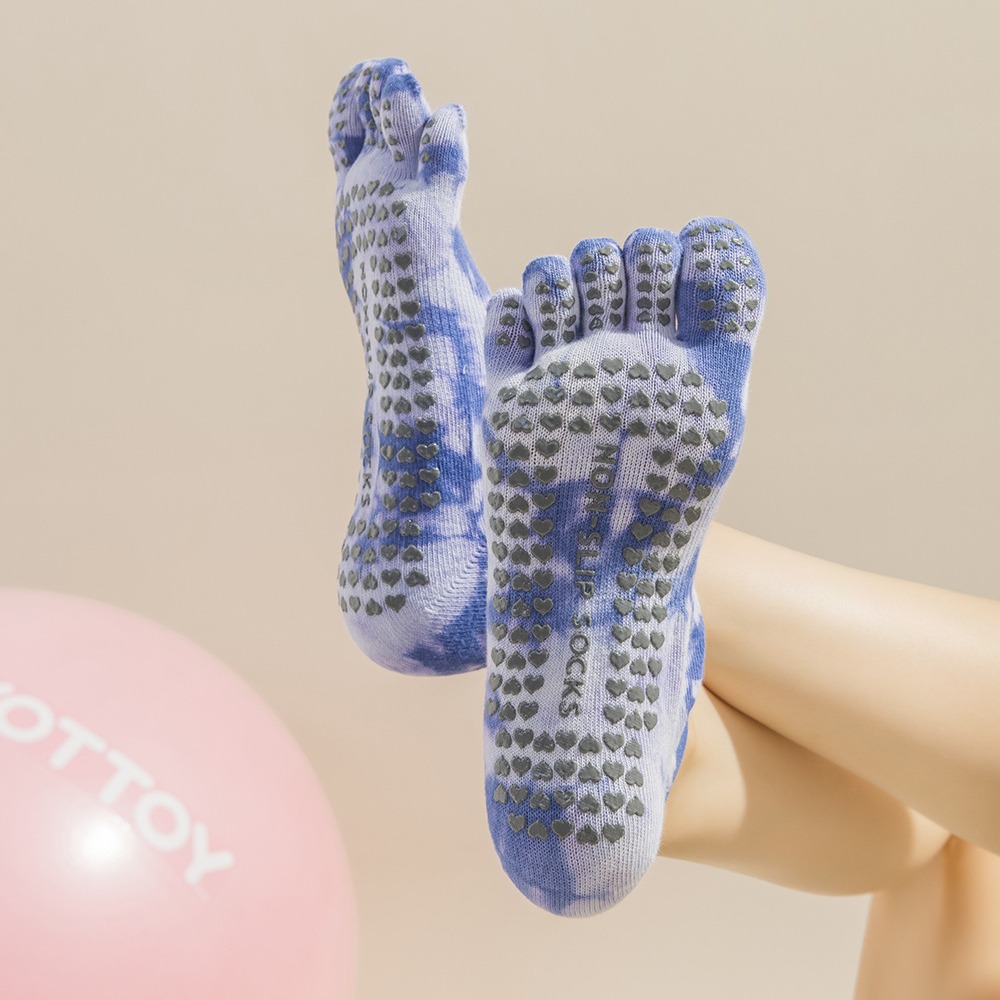 Damen Tie-Dye Fünf-Zehen-Yoga- – Pilates Yoga Grip Socks Bewertung und Preis