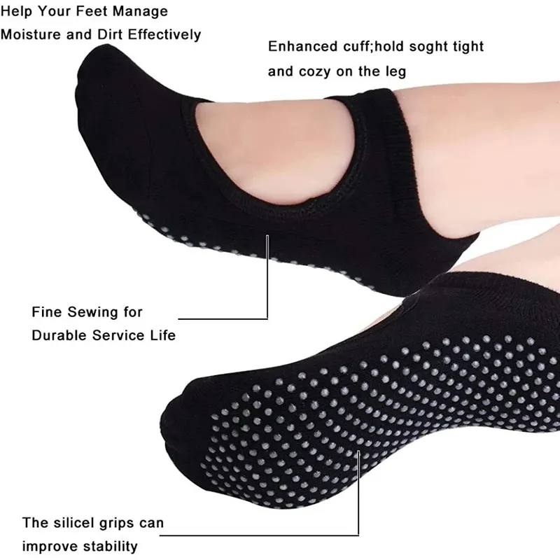 Rückenfreie, rutschfeste Fitne – Pilates Yoga Grip Socks Bewertung und Preis